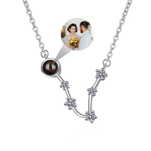 Personalized 12 Constellations Projection Necklace Customized Color Photo Pendant Jewelry Gifts - MERGE.DAY.1.FREESTYLE