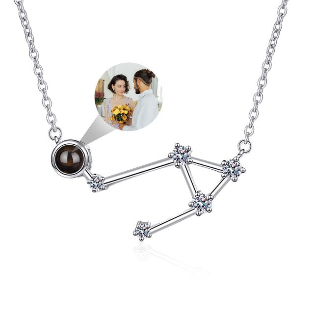 Personalized 12 Constellations Projection Necklace Customized Color Photo Pendant Jewelry Gifts - MERGE.DAY.1.FREESTYLE