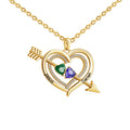 Personalized Love Heart Arrow Shape Necklace Custom Name Gold Silver Color Pendant - MERGE.DAY.1.FREESTYLE
