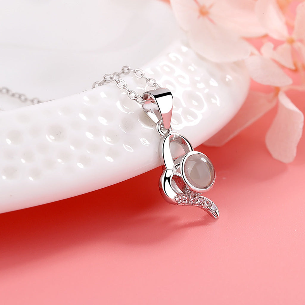 Custom Irregular Heart Pendant Personalized Photo Name Creative Gift Projection Necklace - MERGE.DAY.1.FREESTYLE