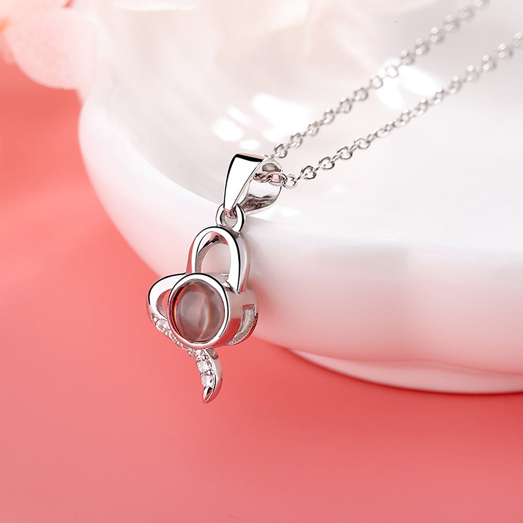 Custom Irregular Heart Pendant Personalized Photo Name Creative Gift Projection Necklace - MERGE.DAY.1.FREESTYLE