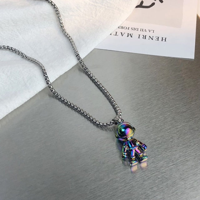 2pc/set Magnet Attracts Couple Necklace Spaceman Charm Jewelry Lover Distance Gift - MERGE.DAY.1.FREESTYLE