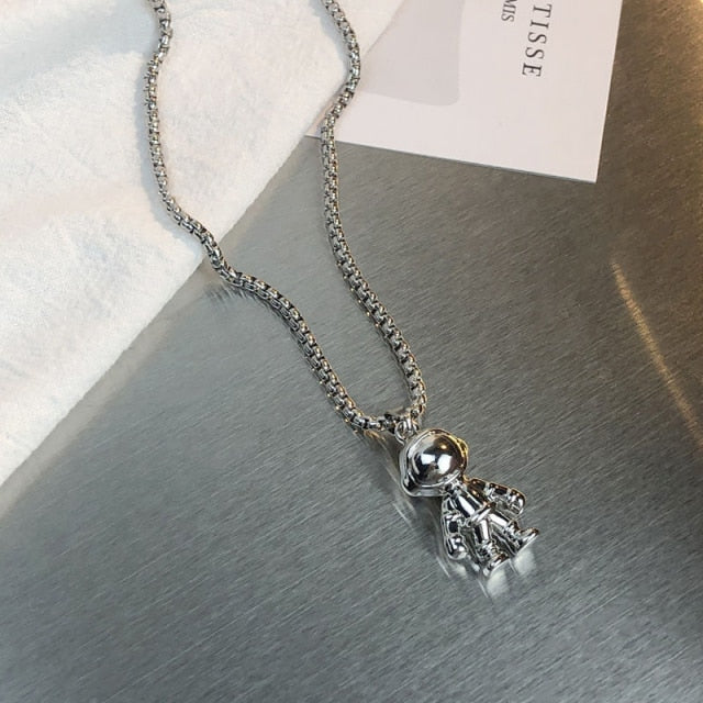 2pc/set Magnet Attracts Couple Necklace Spaceman Charm Jewelry Lover Distance Gift - MERGE.DAY.1.FREESTYLE
