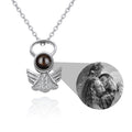 Personalized Angel Necklace With Wings Custom Projection Name Photo Pendant Necklaces - MERGE.DAY.1.FREESTYLE