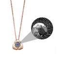 Personalized Photo Name Projection Necklaces Customized Flower Petals Pendant Silver Necklace - MERGE.DAY.1.FREESTYLE