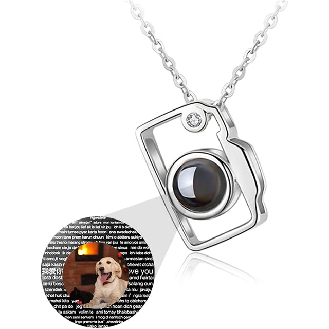 Personalized Classic Camera Shaped Projection Necklace Customized Photo Name Pendant - MERGE.DAY.1.FREESTYLE