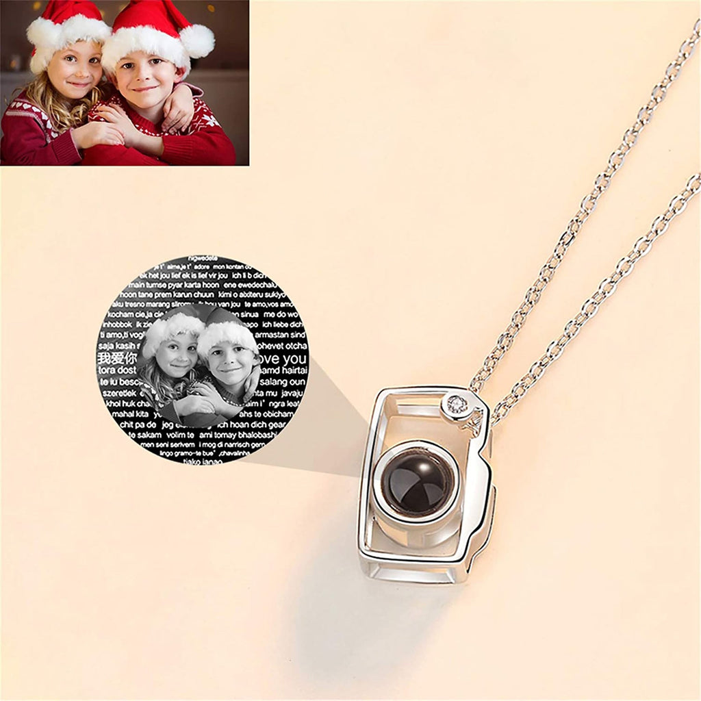 Personalized Classic Camera Shaped Projection Necklace Customized Photo Name Pendant - MERGE.DAY.1.FREESTYLE