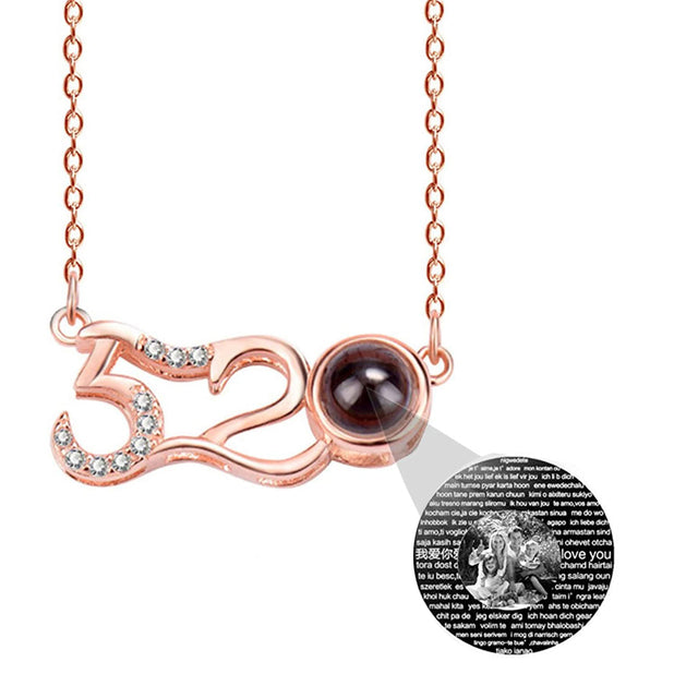 Custom Photo Projection Pendant Personalized Charm 520 Shape Crystal Necklace - MERGE.DAY.1.FREESTYLE