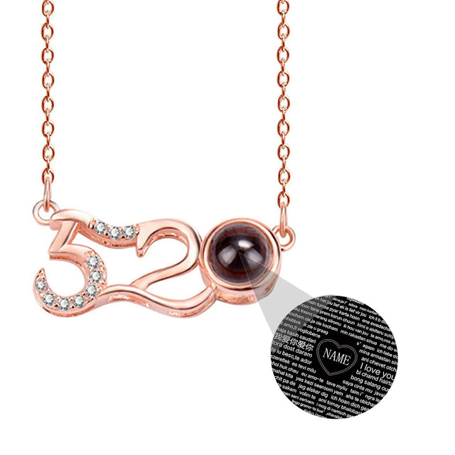 Custom Photo Projection Pendant Personalized Charm 520 Shape Crystal Necklace - MERGE.DAY.1.FREESTYLE