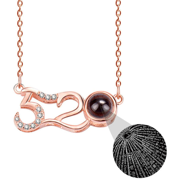 Custom Photo Projection Pendant Personalized Charm 520 Shape Crystal Necklace - MERGE.DAY.1.FREESTYLE