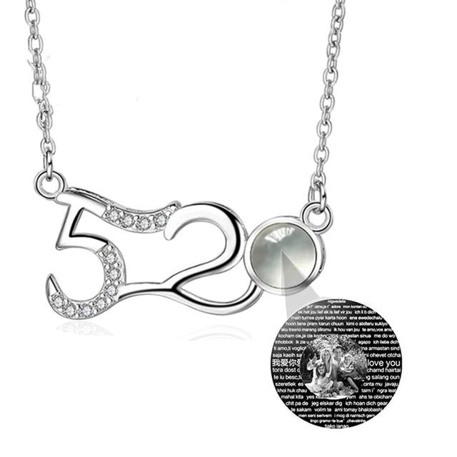 Custom Photo Projection Pendant Personalized Charm 520 Shape Crystal Necklace - MERGE.DAY.1.FREESTYLE