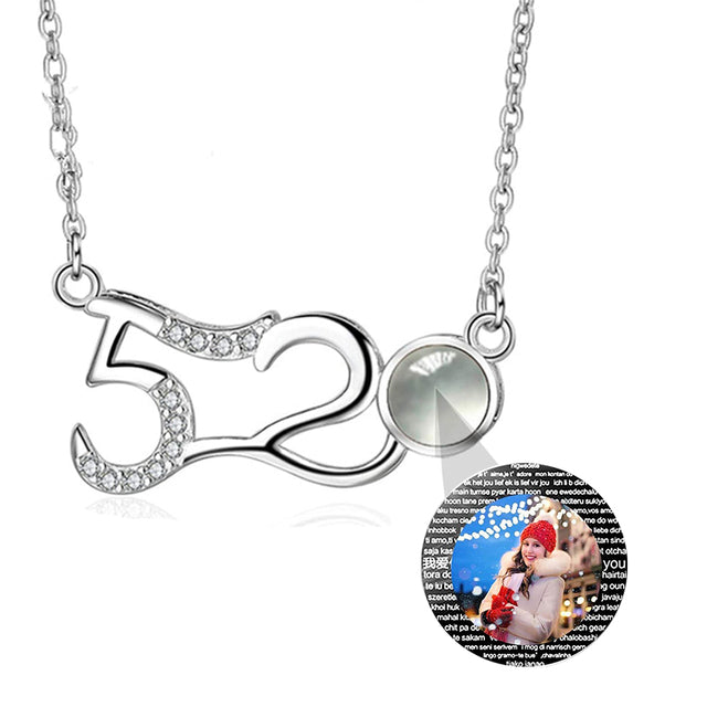 Custom Photo Projection Pendant Personalized Charm 520 Shape Crystal Necklace - MERGE.DAY.1.FREESTYLE