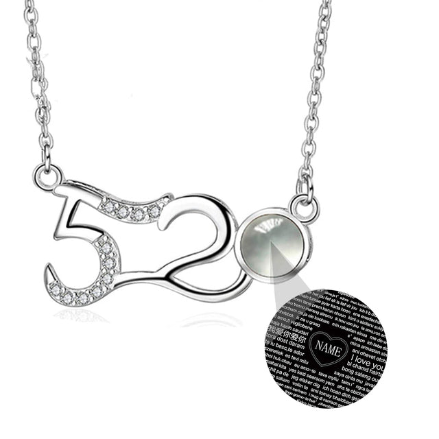 Custom Photo Projection Pendant Personalized Charm 520 Shape Crystal Necklace - MERGE.DAY.1.FREESTYLE