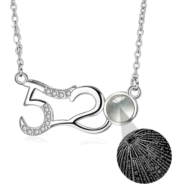 Custom Photo Projection Pendant Personalized Charm 520 Shape Crystal Necklace - MERGE.DAY.1.FREESTYLE