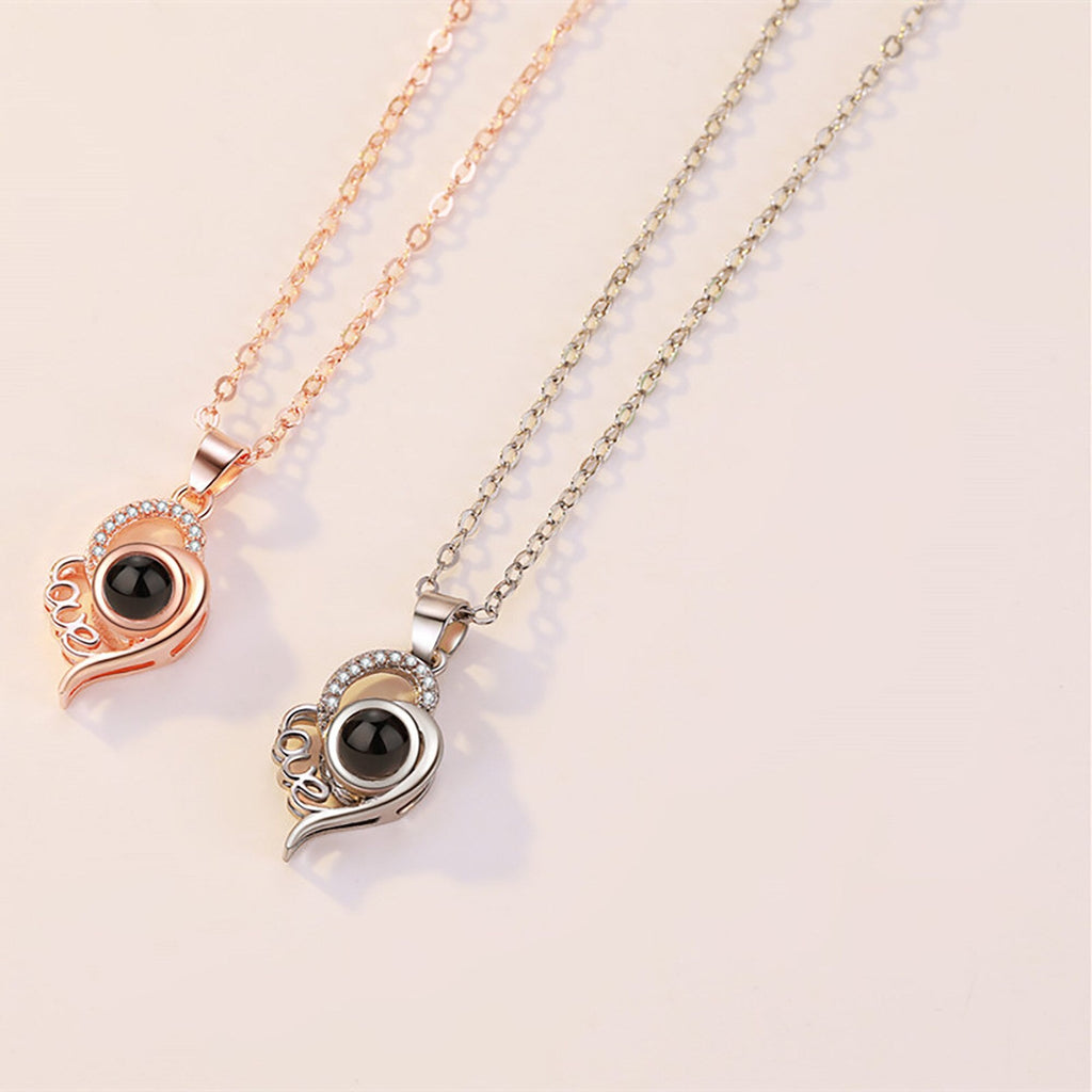 Custom Photo Name Projection Necklace Personalized Love Letter Pendant - MERGE.DAY.1.FREESTYLE