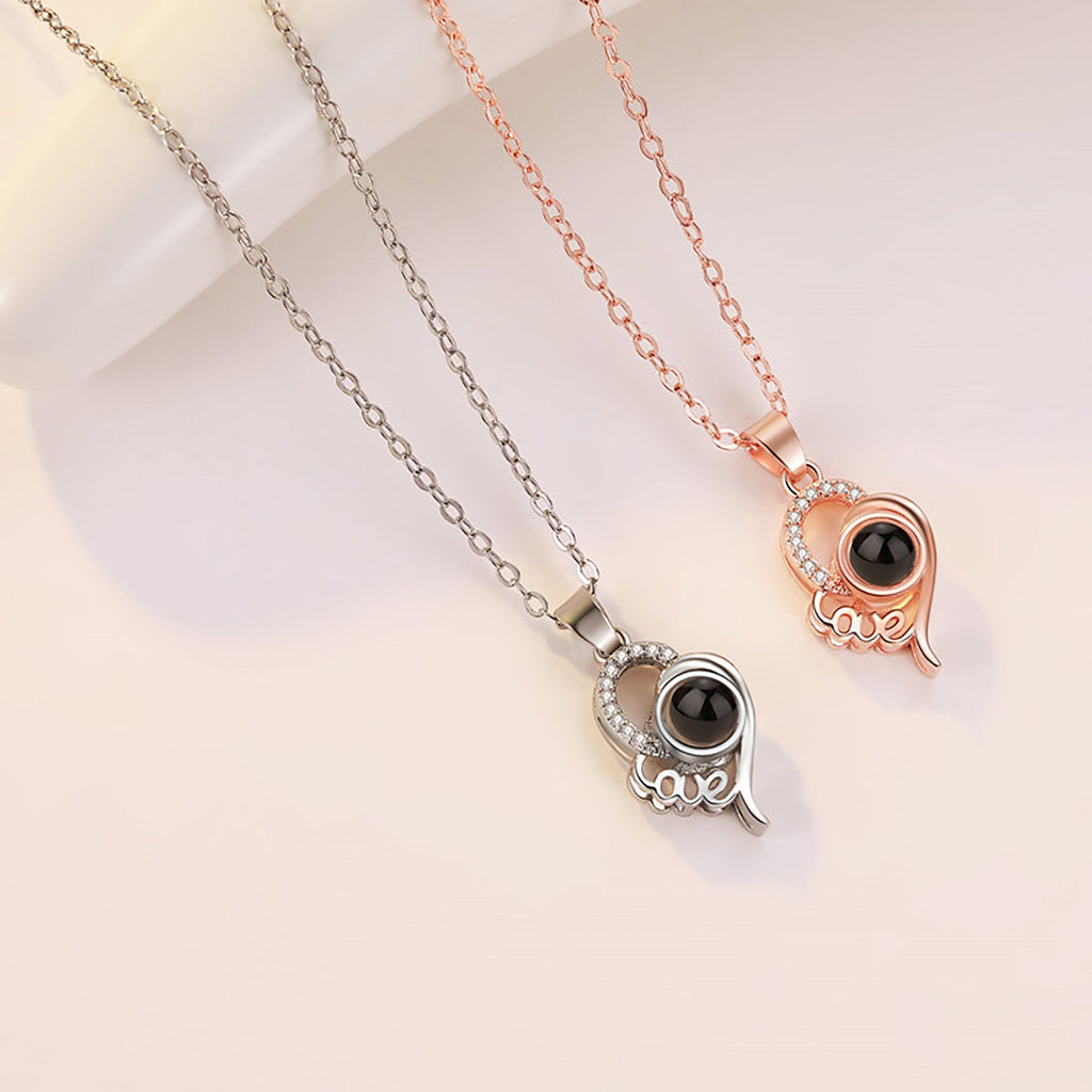 Custom Photo Name Projection Necklace Personalized Love Letter Pendant - MERGE.DAY.1.FREESTYLE
