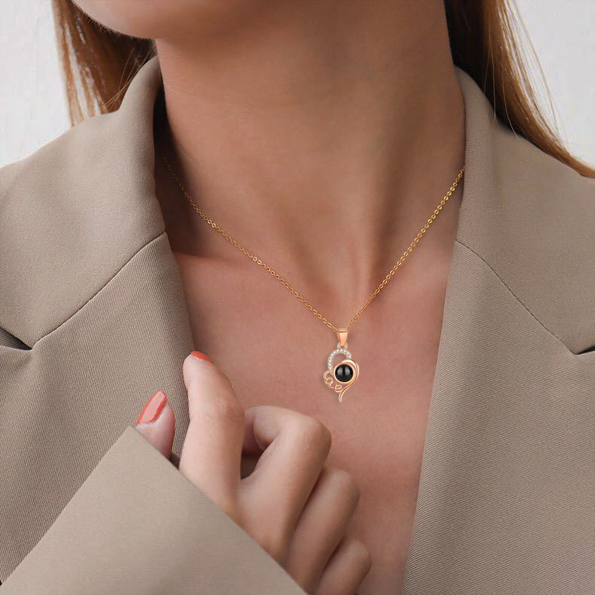 Custom Photo Name Projection Necklace Personalized Love Letter Pendant - MERGE.DAY.1.FREESTYLE