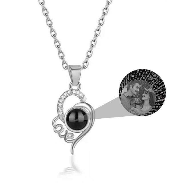 Custom Photo Name Projection Necklace Personalized Love Letter Pendant - MERGE.DAY.1.FREESTYLE