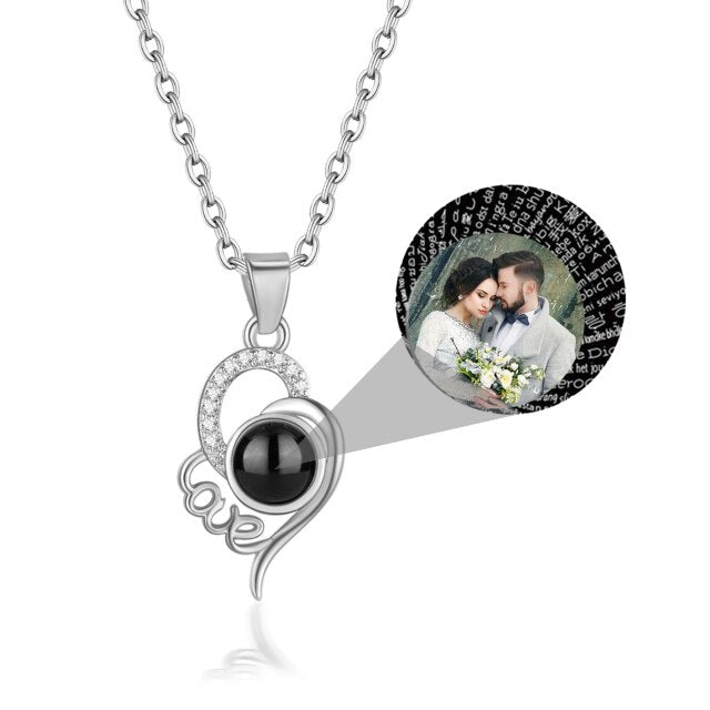 Custom Photo Name Projection Necklace Personalized Love Letter Pendant - MERGE.DAY.1.FREESTYLE