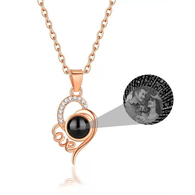Custom Photo Name Projection Necklace Personalized Love Letter Pendant - MERGE.DAY.1.FREESTYLE