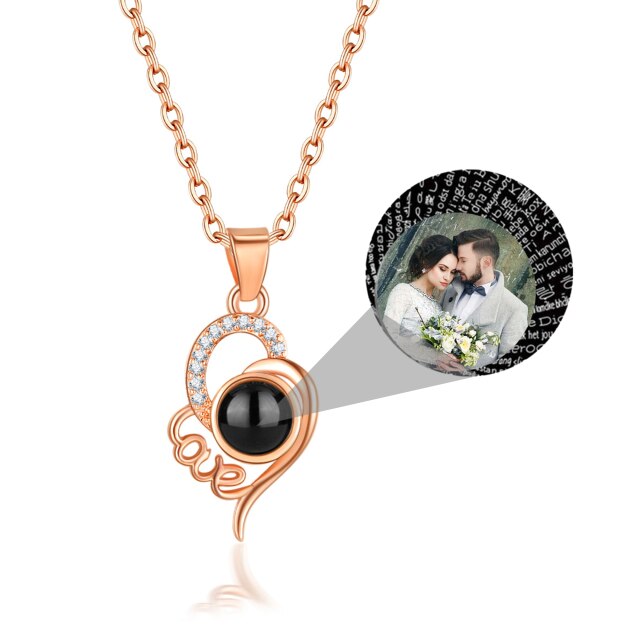 Custom Photo Name Projection Necklace Personalized Love Letter Pendant - MERGE.DAY.1.FREESTYLE
