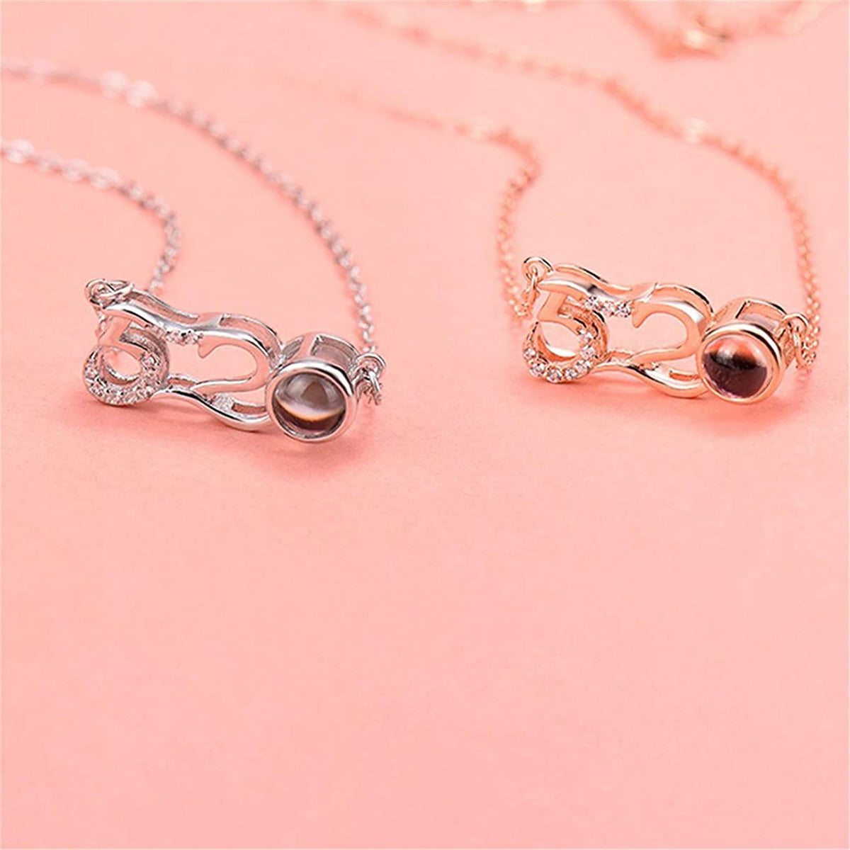 Custom Photo Projection Pendant Personalized Charm 520 Shape Crystal Necklace - MERGE.DAY.1.FREESTYLE