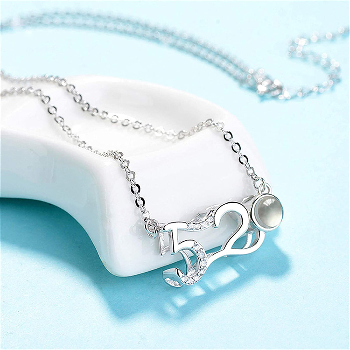 Custom Photo Projection Pendant Personalized Charm 520 Shape Crystal Necklace - MERGE.DAY.1.FREESTYLE