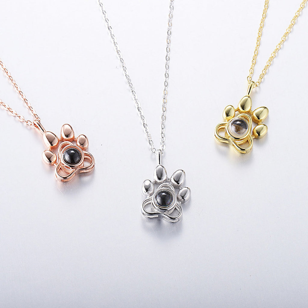 dog memorial necklace with picture Pendant Personalized Projection Necklace - MERGE.DAY.1.FREESTYLE