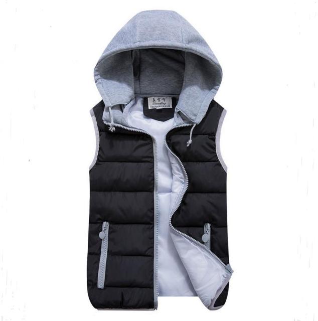 Women Plus Size Removable Hooded Thick Waistcoats Female Winter Warm Outerwear Vest - MERGE.DAY.1.FREESTYLE