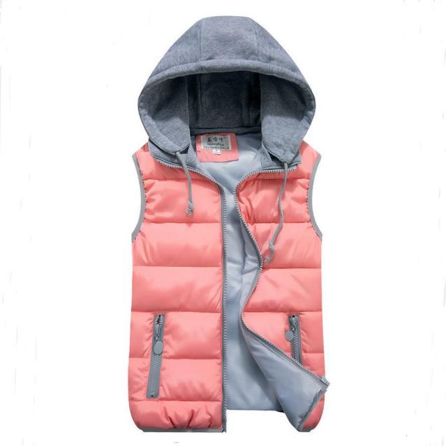 Women Plus Size Removable Hooded Thick Waistcoats Female Winter Warm Outerwear Vest - MERGE.DAY.1.FREESTYLE