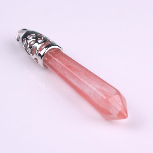 1Pc carnelian Quartz Opal Opalite Carnelian Gem Stone Healing Chakra Pendulum Pendant - MERGE.DAY.1.FREESTYLE